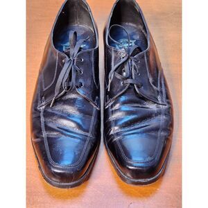 FLORSHEIM MENS SHOES‎ 9.5 D RICHFIELD APRON OXFORD MENS BLACK LEATHER